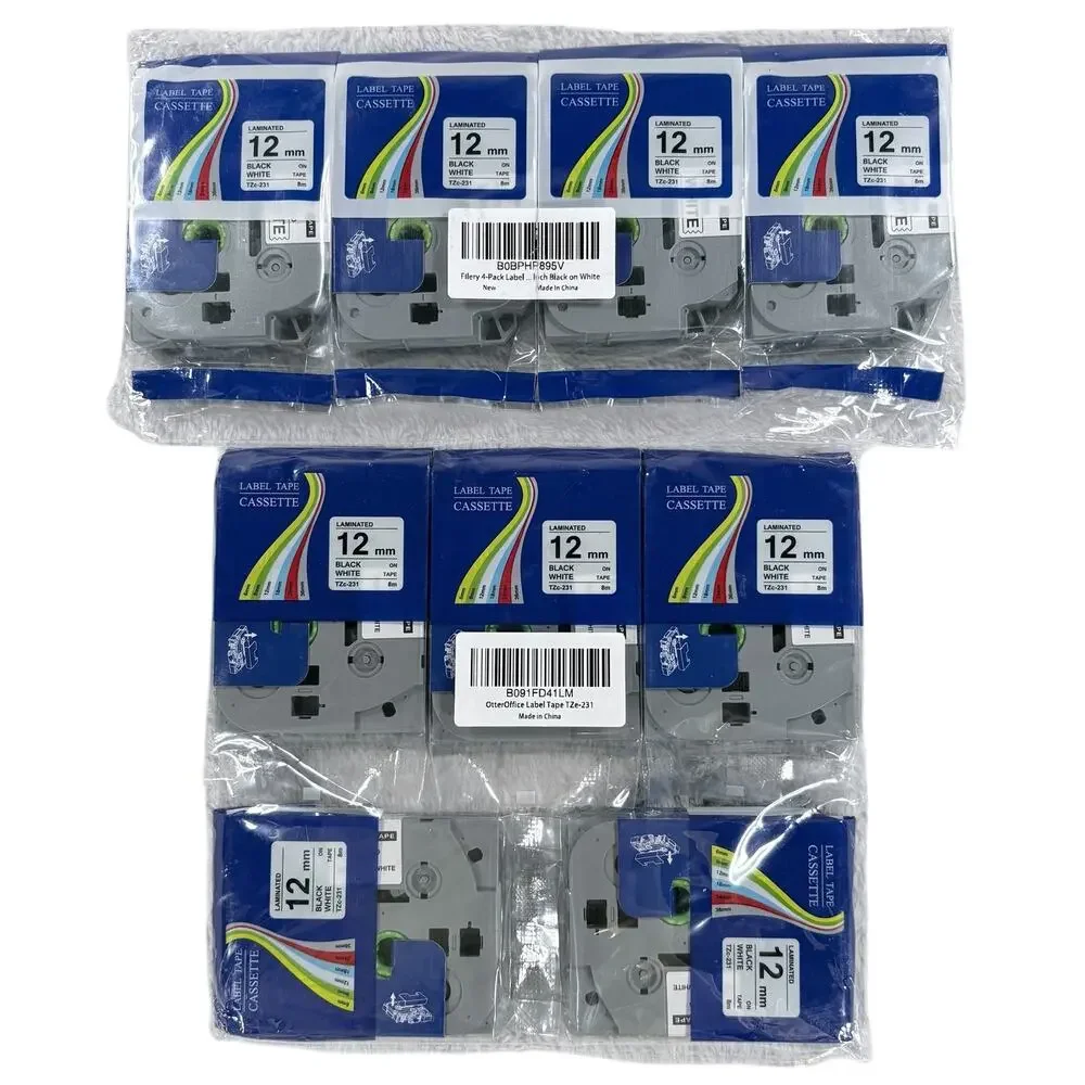 NEW SEALED 9 TZc-231 Compatible Label tape Replacement for Brothers‎ TZe-231